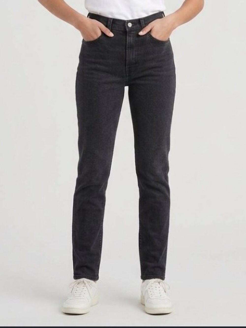 Vtg 90s Levi's 512 Jeans 7 Long (Fits 25x32) Slim Tapered Black Made USA 1996